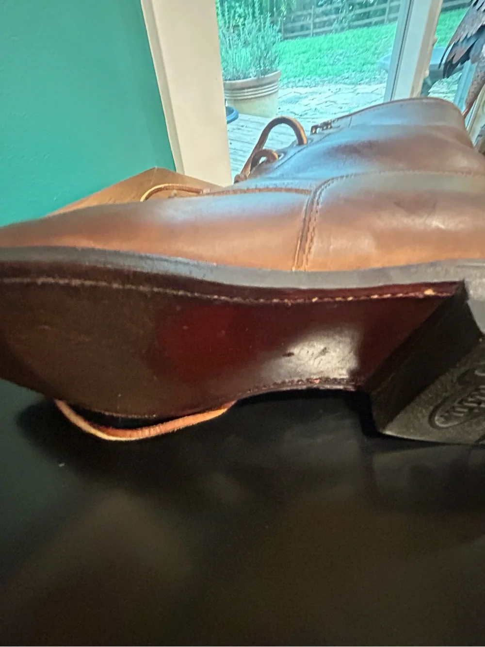 VTG Justin Brown Leather Lace-Up Boots L0575 size 7 (Fits more like 7.5)